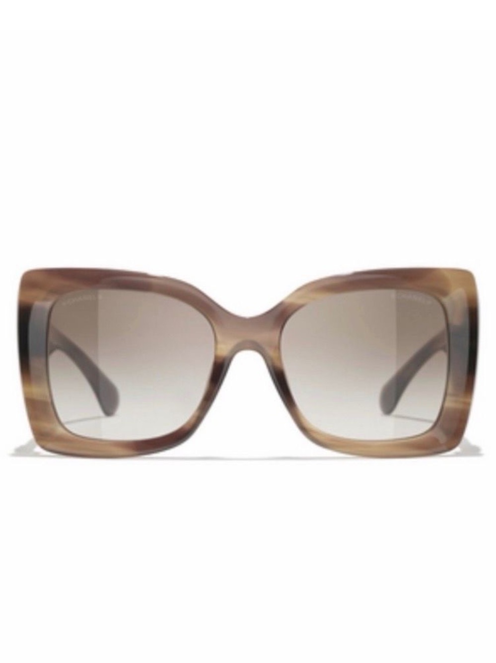 Chanel Square Sunglasses Taupe tortoise
